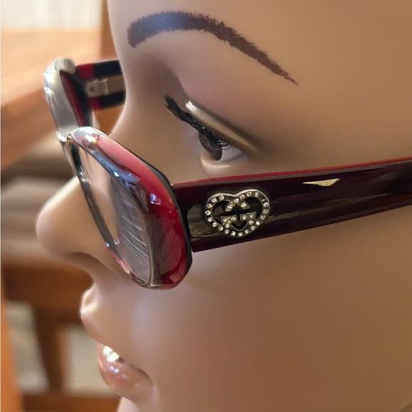 GUCCI Gray/Bourdeaux eyeglass frames - EUC; retired, hard to find, rare! - Picture 7 of 9